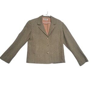 Windridge Cheryl Nash Minimalist EcoFriendly Casual Chic 100% Silk Blazer USA 10